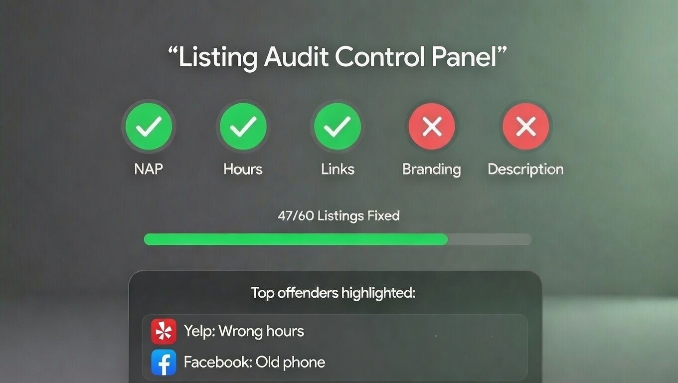 5-point NAP audit checklist dashboard