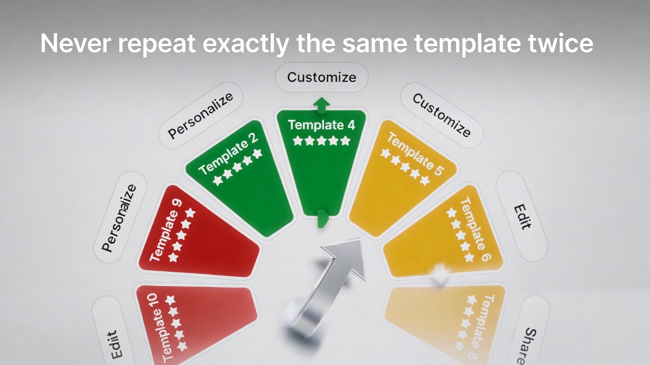 5-template response randomizer wheel