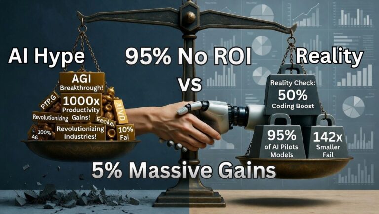 AI business reality vs hype 95% ROI gap assessment