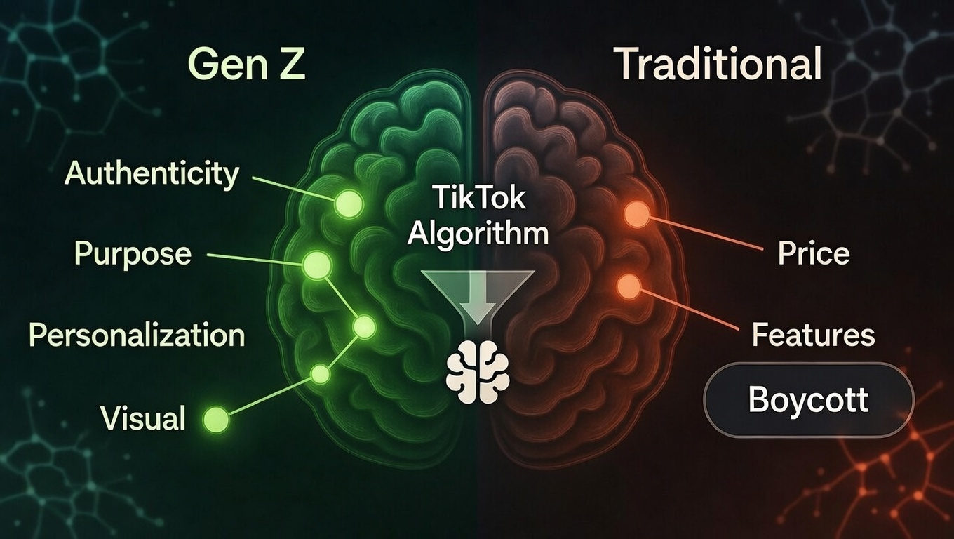 Gen Z brain vs Boomer brain comparison