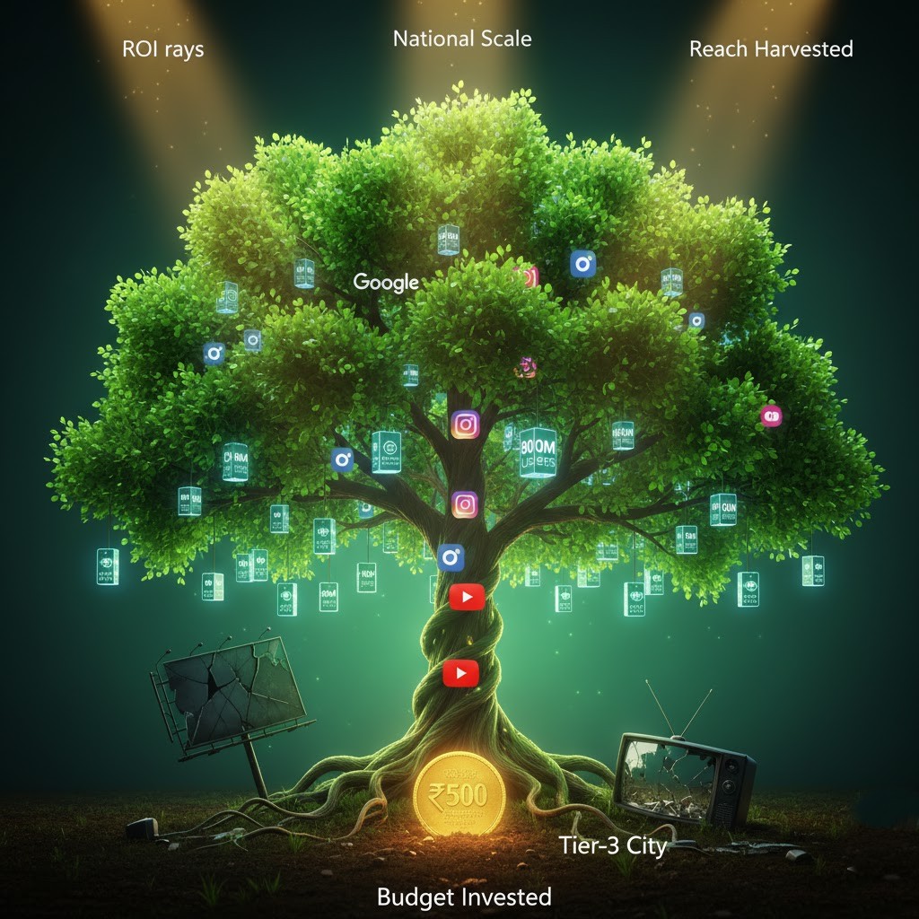 India digital marketing ₹500 to 800M growth tree