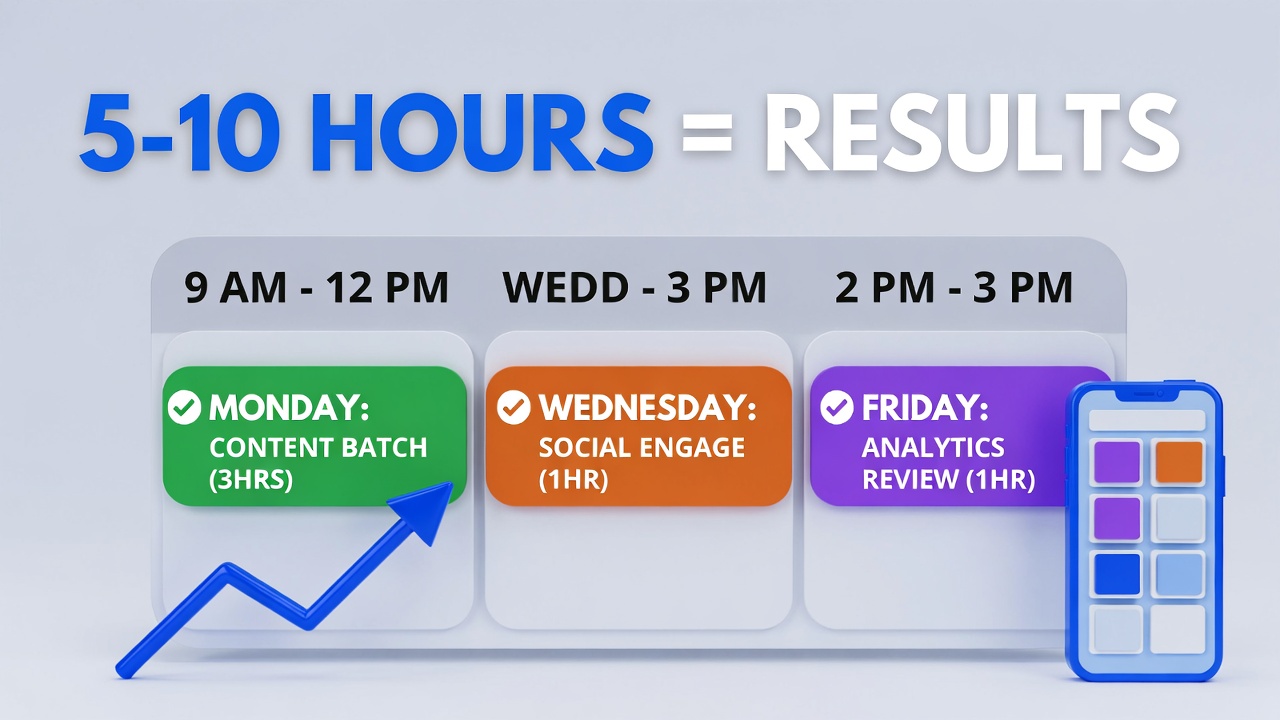 Weekly 5-10hr workflow calendar